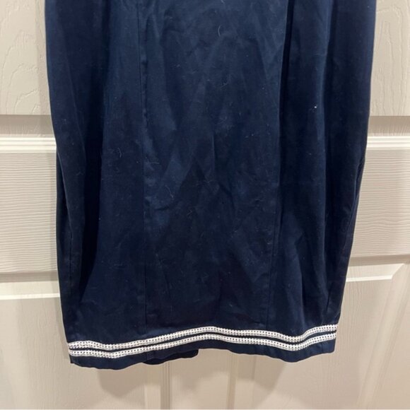 Dancing Days Banned Apparel Retro Nautical Sailor Pencil Dress Navy Blue XS - Picture 7 of 12